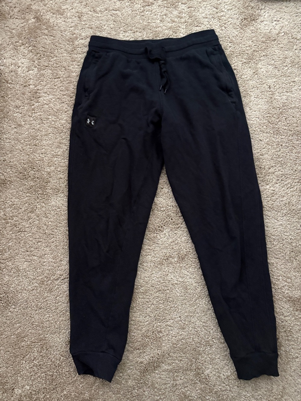 Under Armour Black Slim Fit Joggers with Drawstring